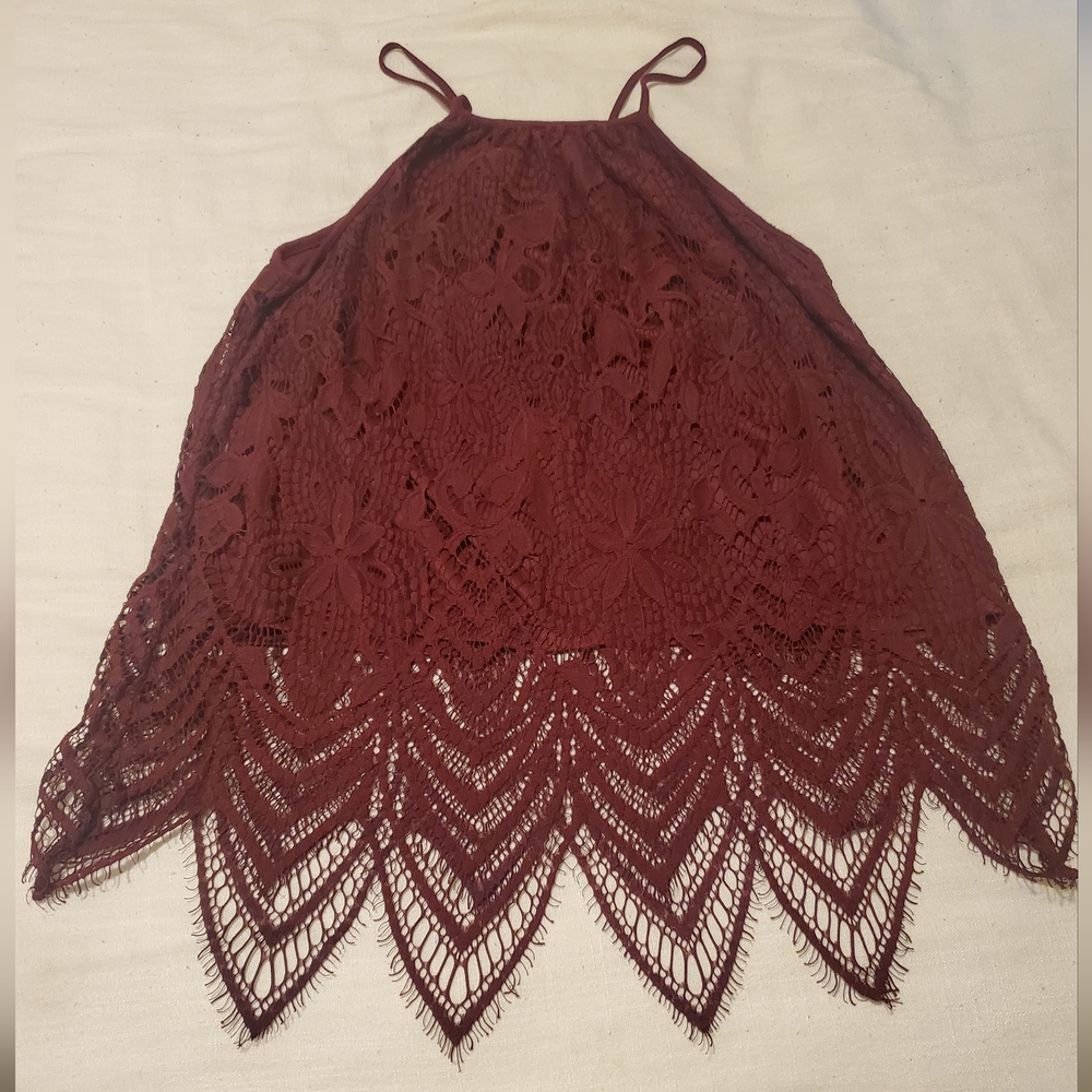 Lace Burgundy top